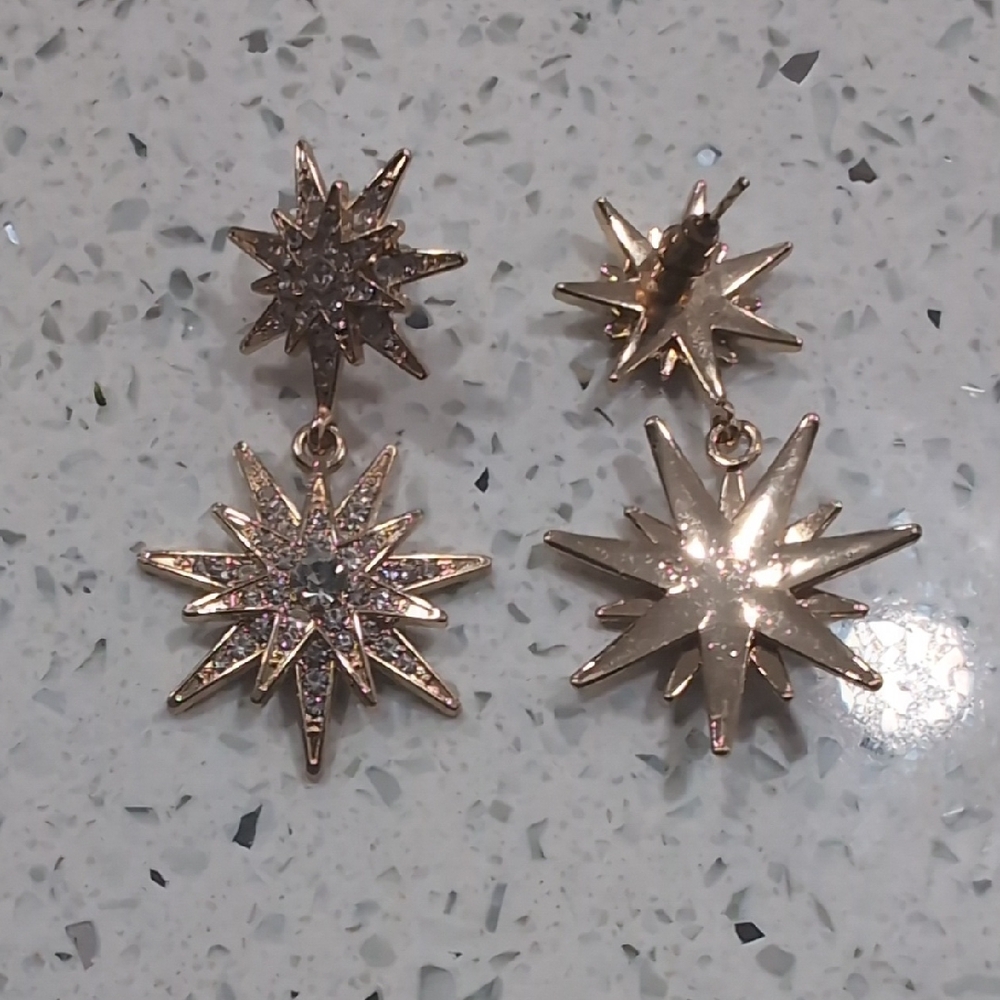 Gold Starburst Earrings